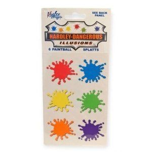 NWT Stickers Paintball Splatts Car Decals Hardley Dangerous Colorful Odd 2003